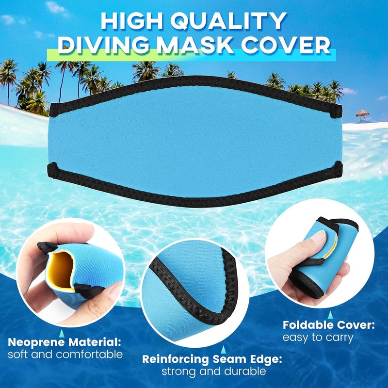 Dawitrly Scuba Mask Strap Cover, 2PCS Neoprene Dive Comfortable Non Slip Hair Protector Wrap, Waterproof Mask Slap Strap for Diving, Snorkel, Swimming for Men and Women Water Sports - Image 3